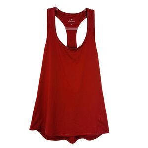ATHLETA Racerback Tank Top S Red Relaxed Fit Scoop Neck Soft Stretch EUC B10